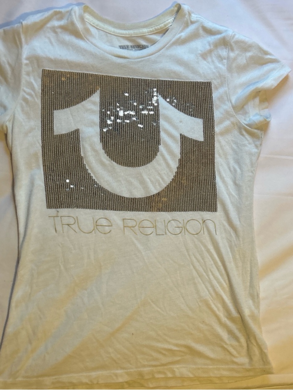 True Religion Gold Sequin Tee